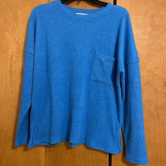 Zenana Pink and Blue Ribbed Sweaters - Picture 3 of 5